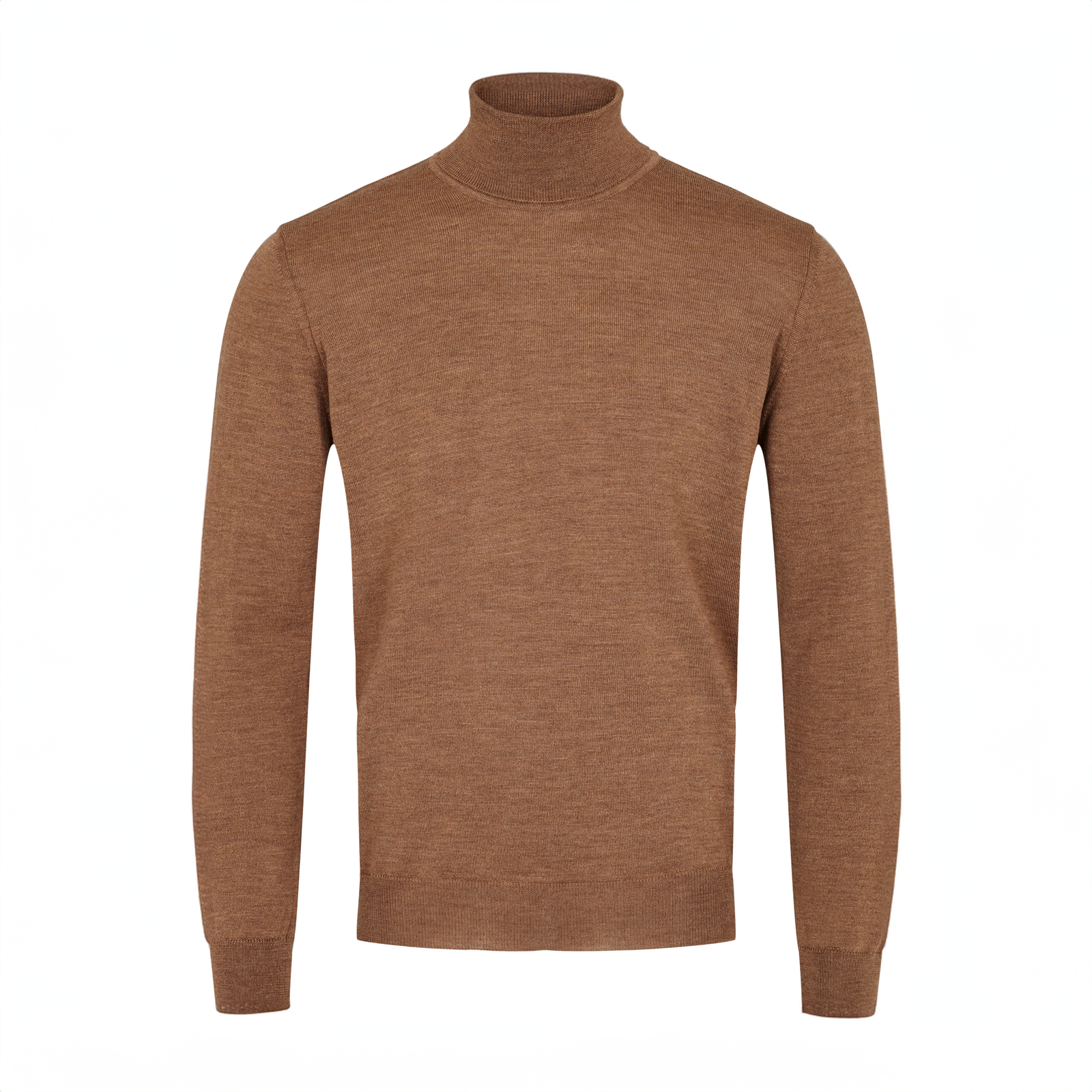 LIGHT BROWN MERINO TURTLENECK