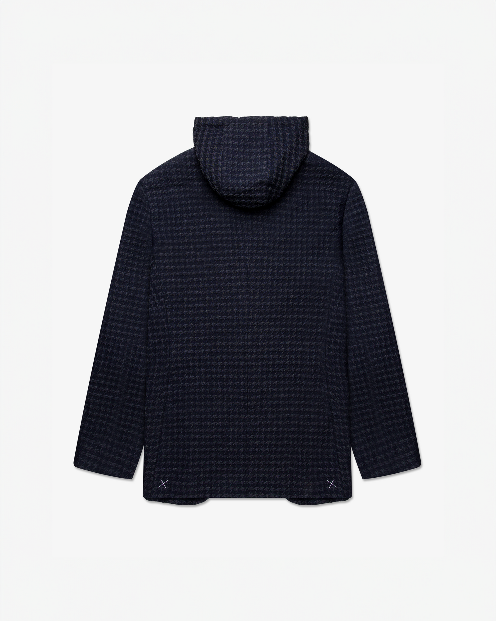 3D Houndstooth Removable Hoodie Jacket