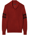 PROPAGANDA AGENCY RED VARSITY SHAWL SWEATER - Ready To Wear