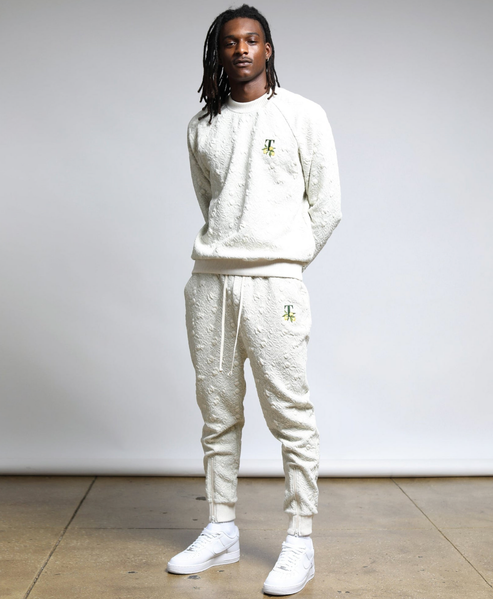TWENTY MONTREAL CITRON 3D KNIT BLISTER RAGLAN CREWNECK