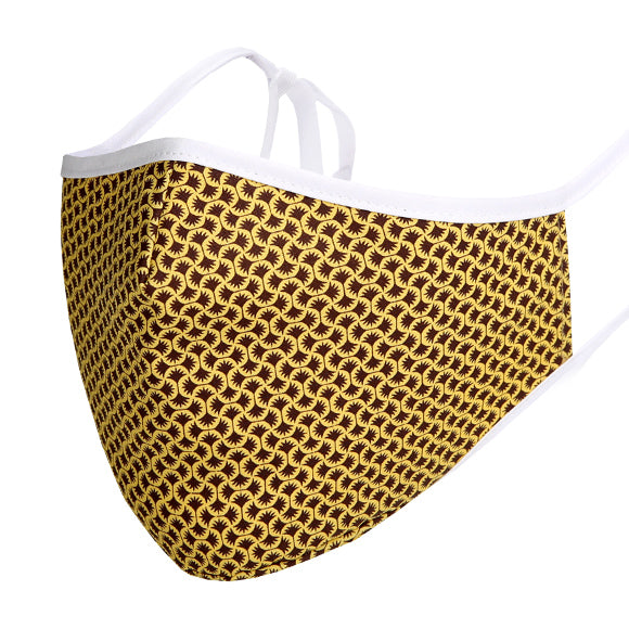 Fashionable Mask - Yellow Damask (Large)