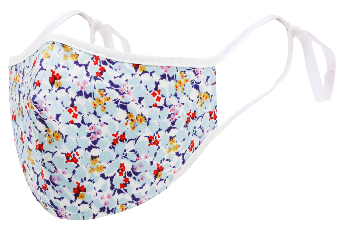 Fashionable Mask - Blue Florist