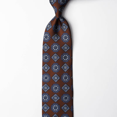 Printed Silk - Bars Brown