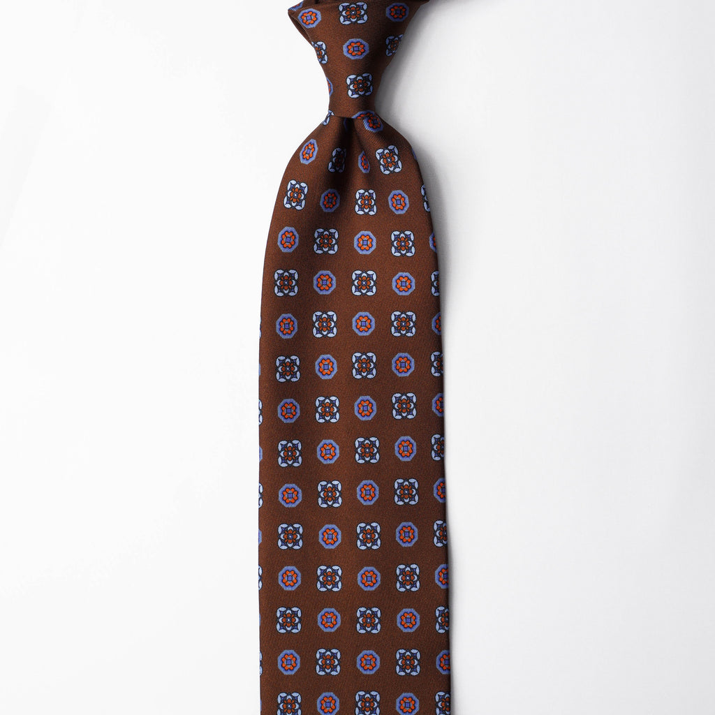 Printed Silk - British Brown