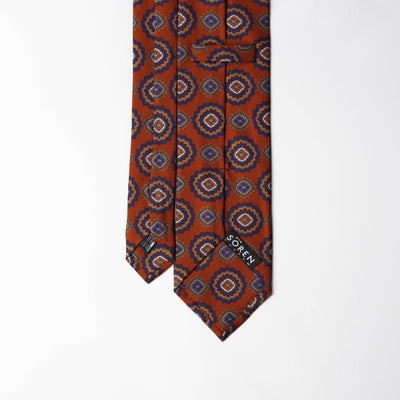 Printed Silk - Burnt Orange