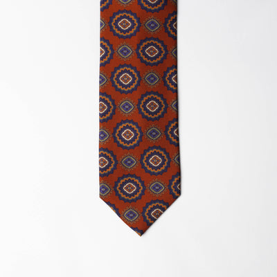 Printed Silk - Burnt Orange
