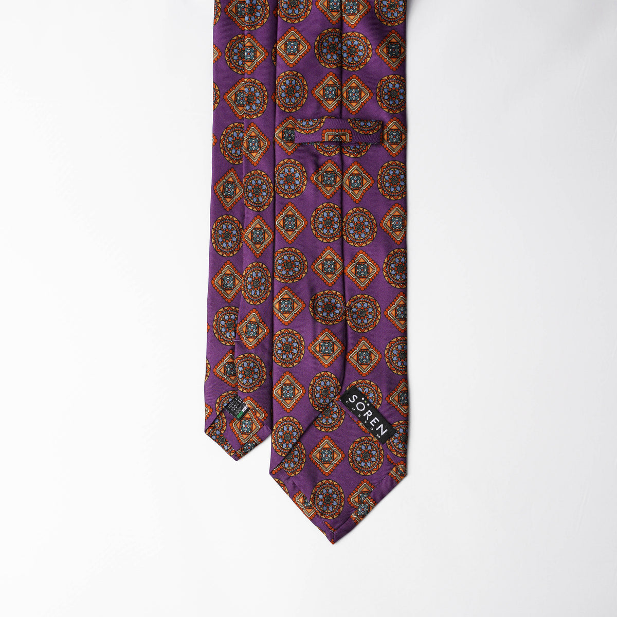 Printed Silk - Colourful Purple