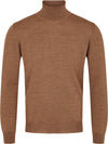 LIGHT BROWN MERINO TURTLENECK