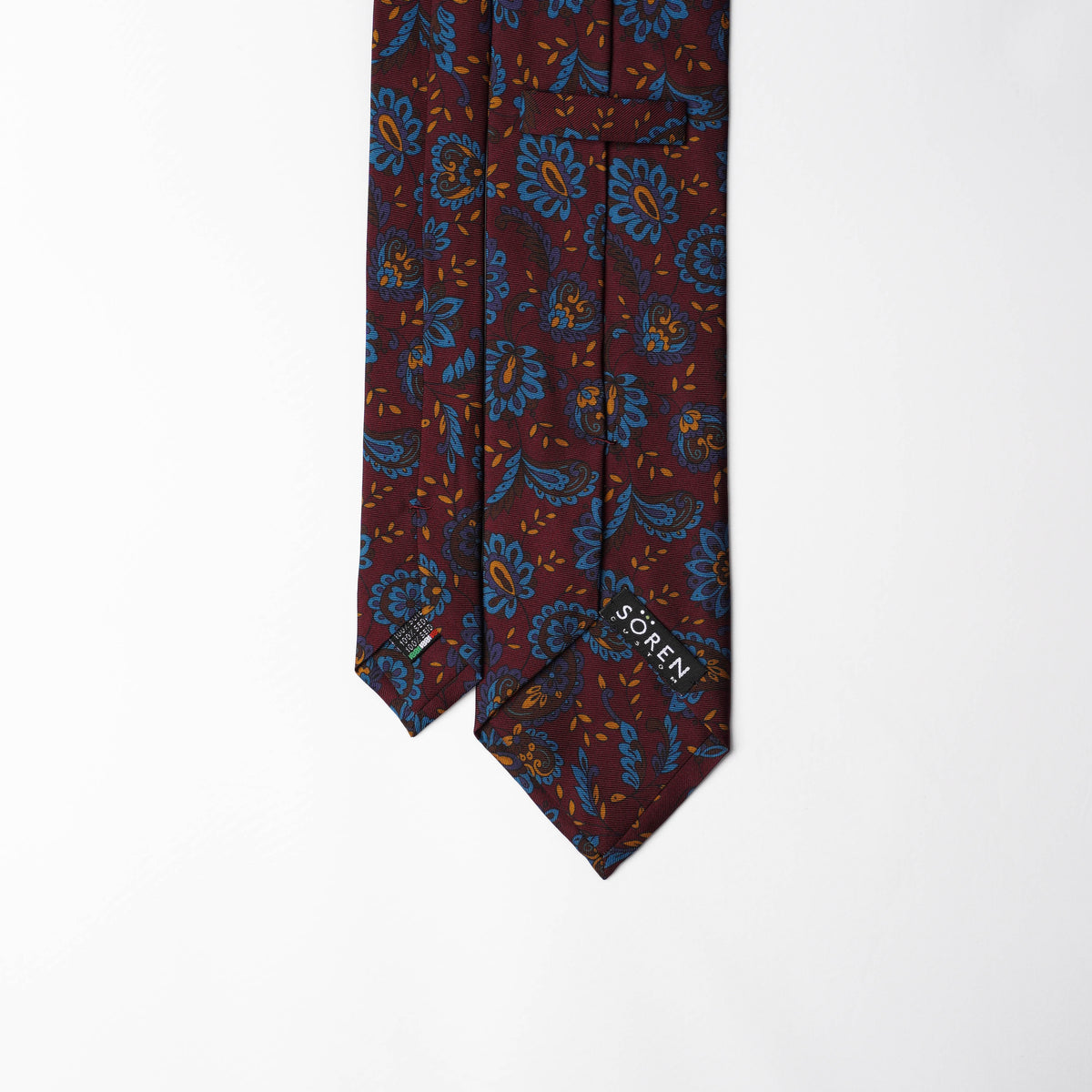 Printed Silk - Floral Burgundy