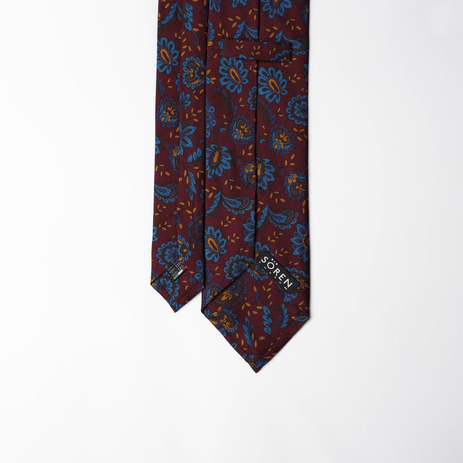 Printed Silk - Floral Burgundy