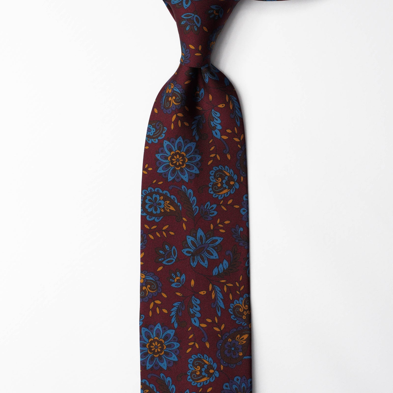 Printed Silk - Floral Burgundy