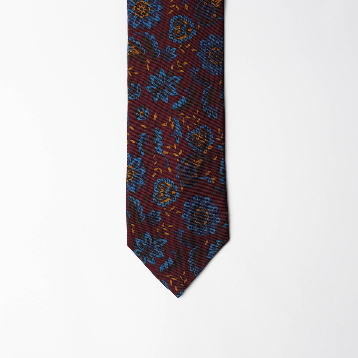 Printed Silk - Floral Burgundy