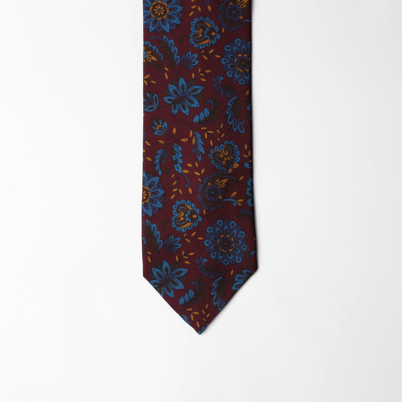 Printed Silk - Floral Burgundy