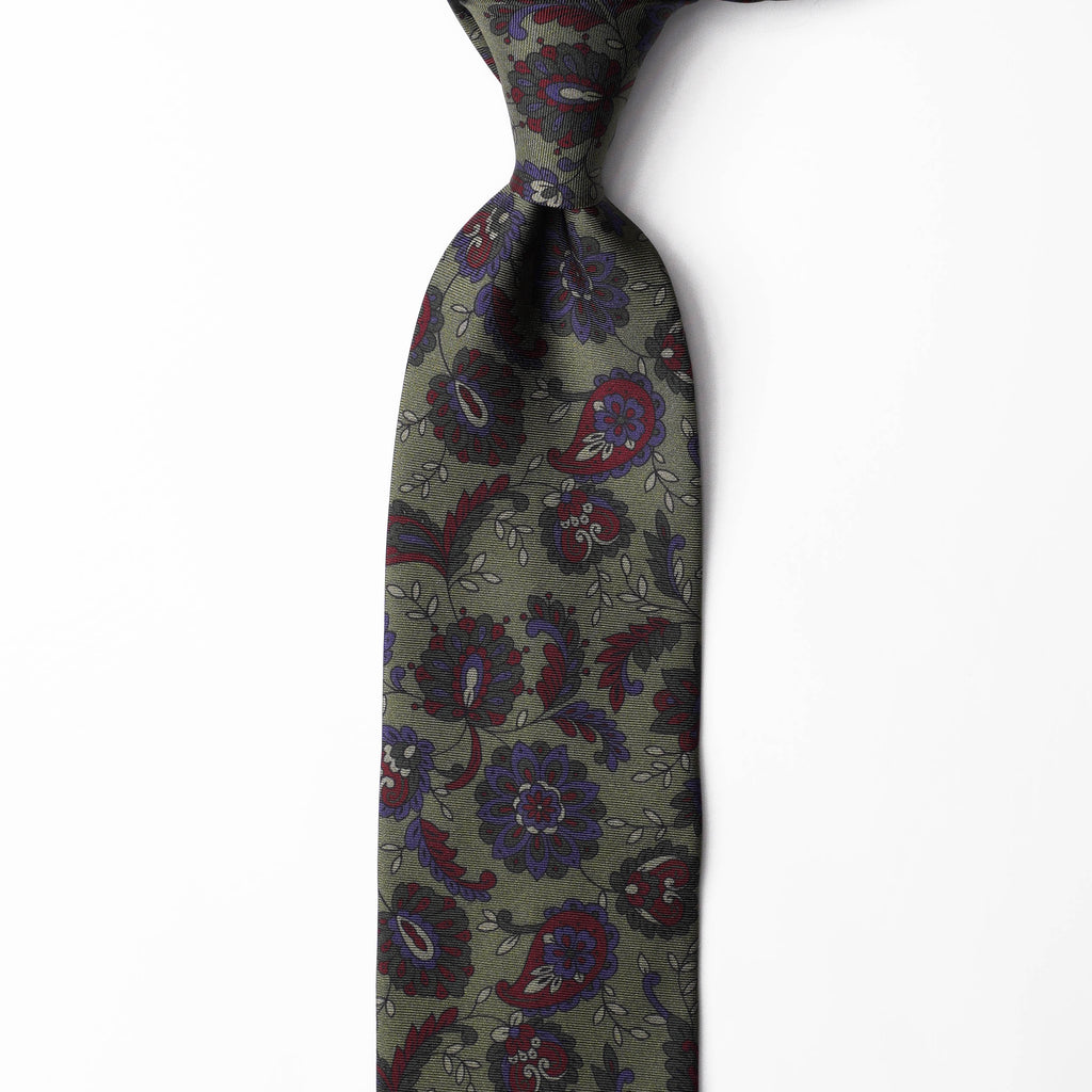 Printed Silk - Floral Green