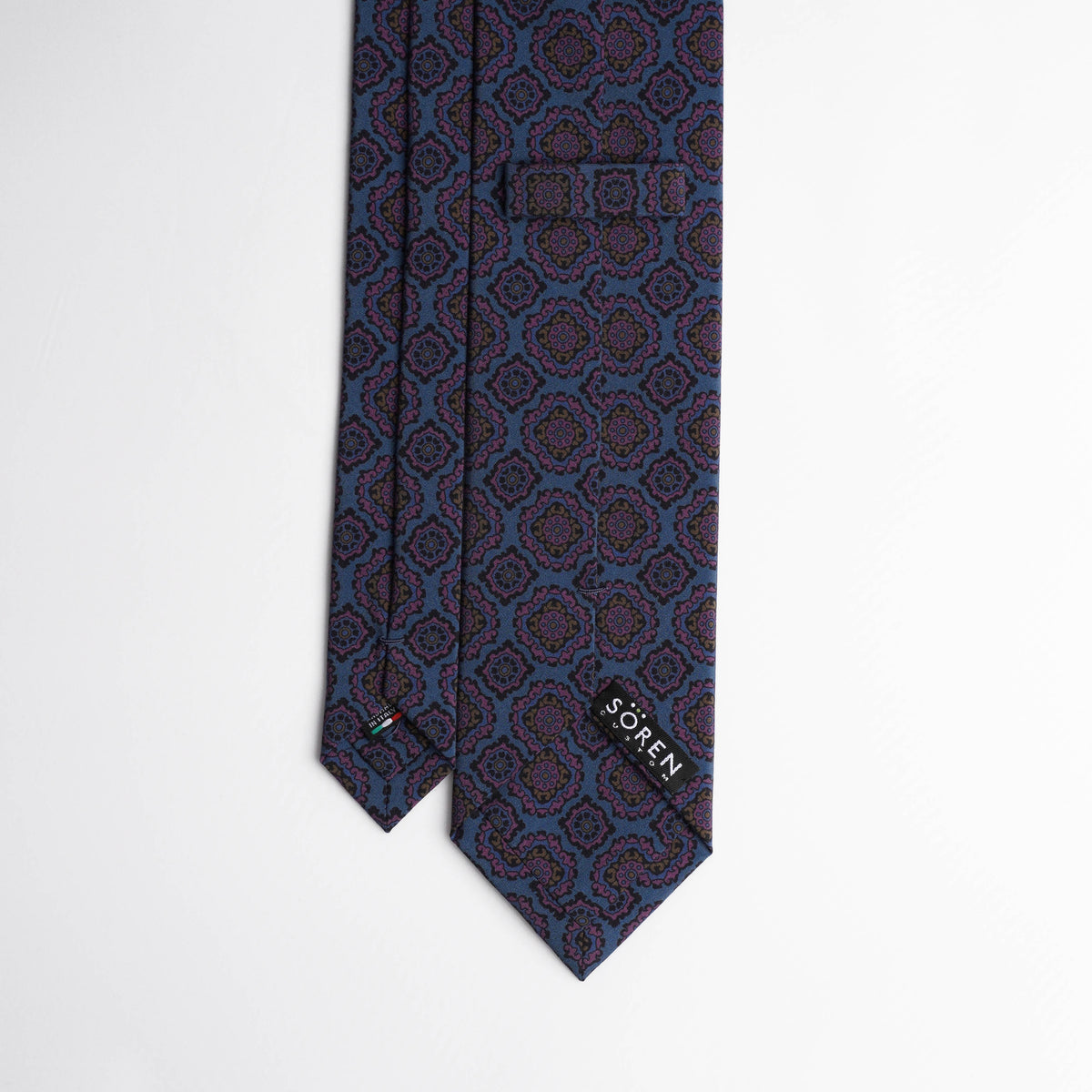 Honan Madder Printed Silk - Blue/Pink
