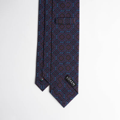 Honan Madder Printed Silk - Blue/Pink