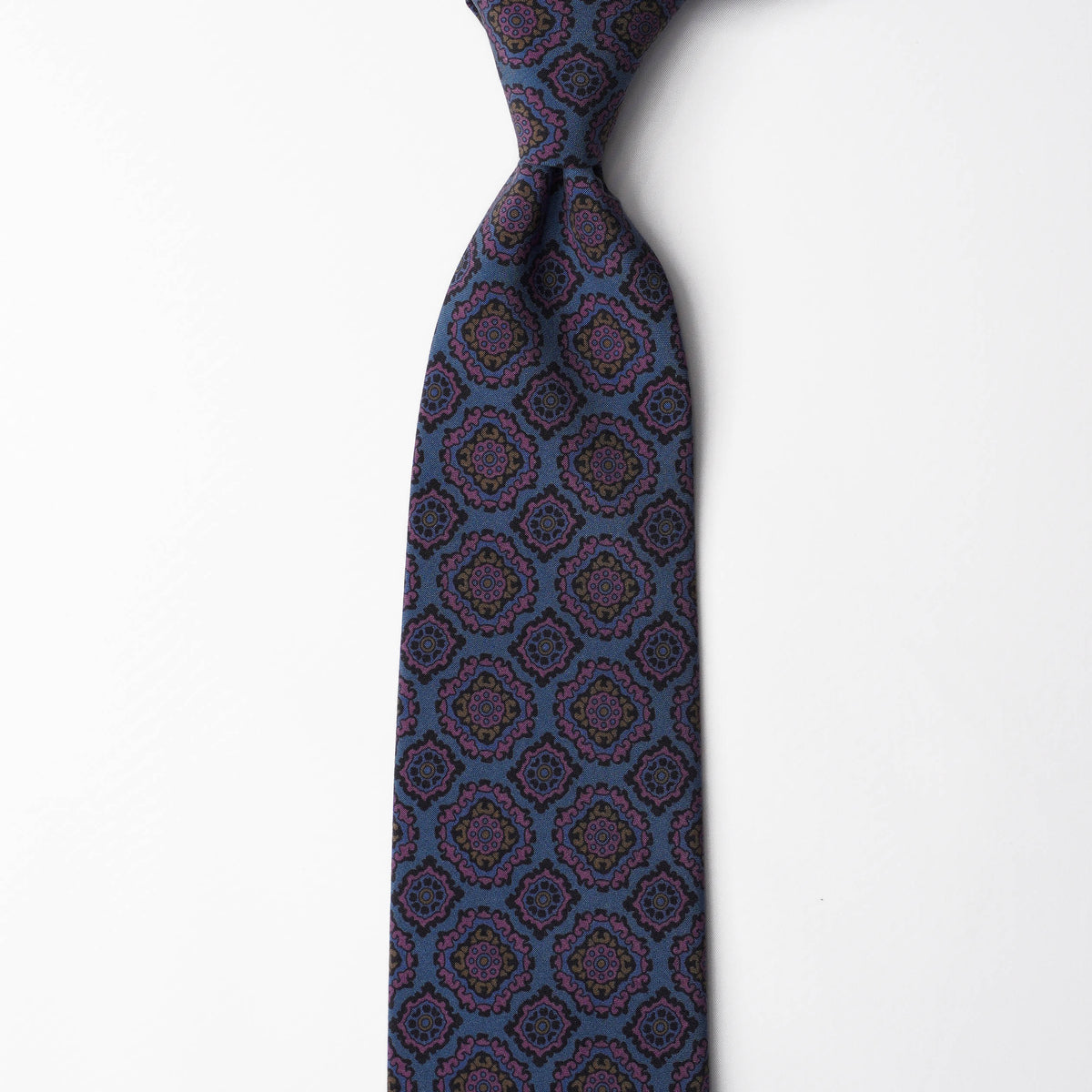 Honan Madder Printed Silk - Blue/Pink