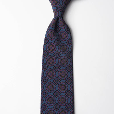 Honan Madder Printed Silk - Blue/Pink