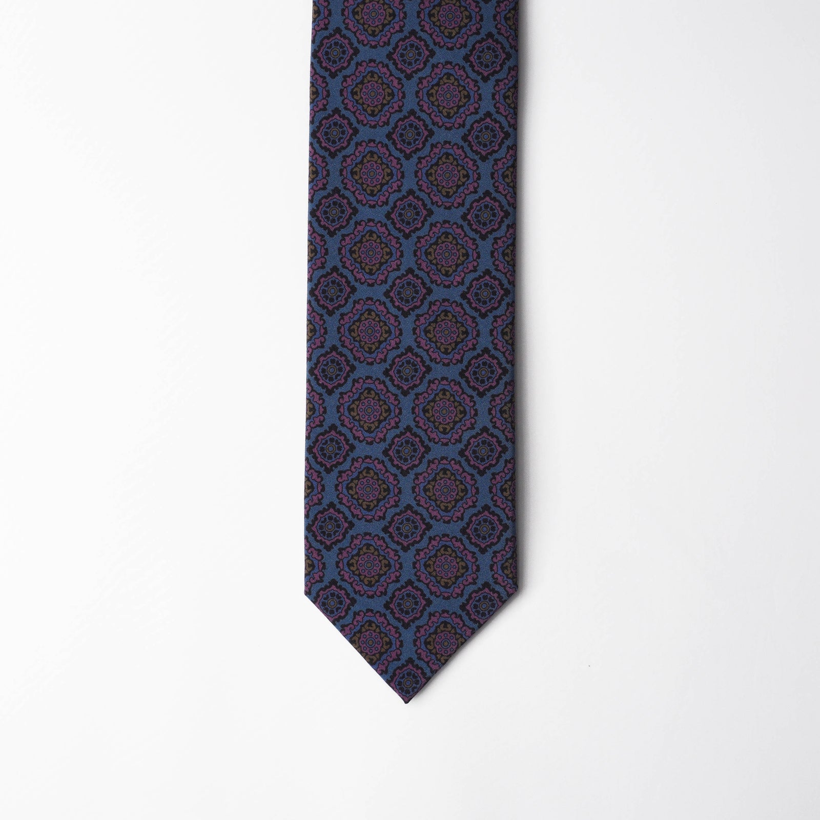 Honan Madder Printed Silk - Blue/Pink