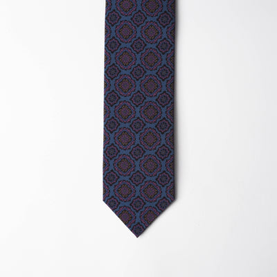 Honan Madder Printed Silk - Blue/Pink