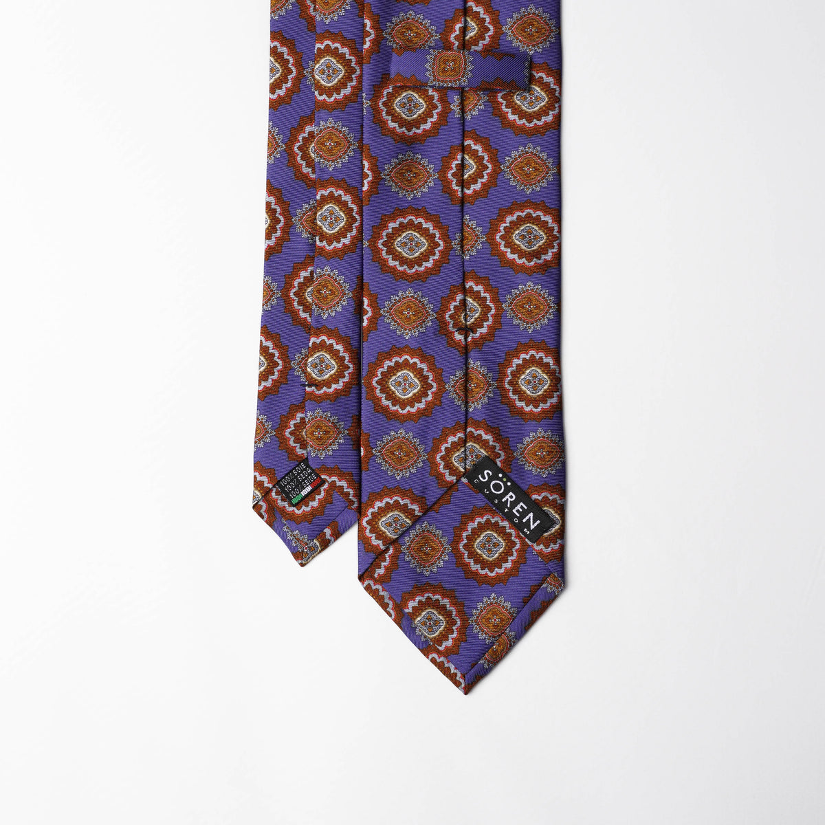 Printed Silk - Lavender Orange