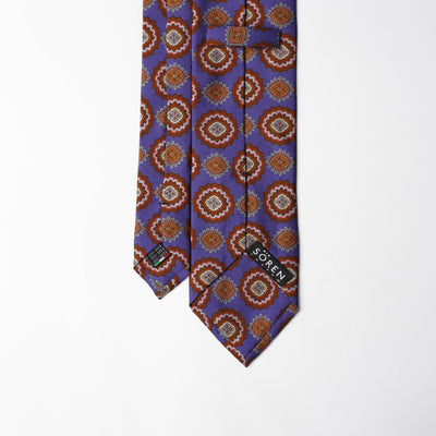 Printed Silk - Lavender Orange