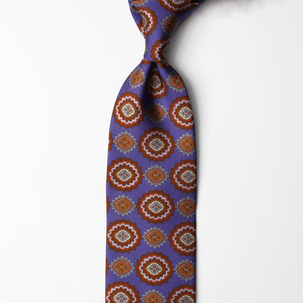 Printed Silk - Lavender Orange