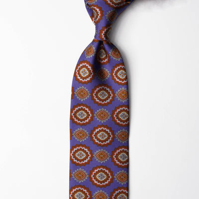 Printed Silk - Lavender Orange