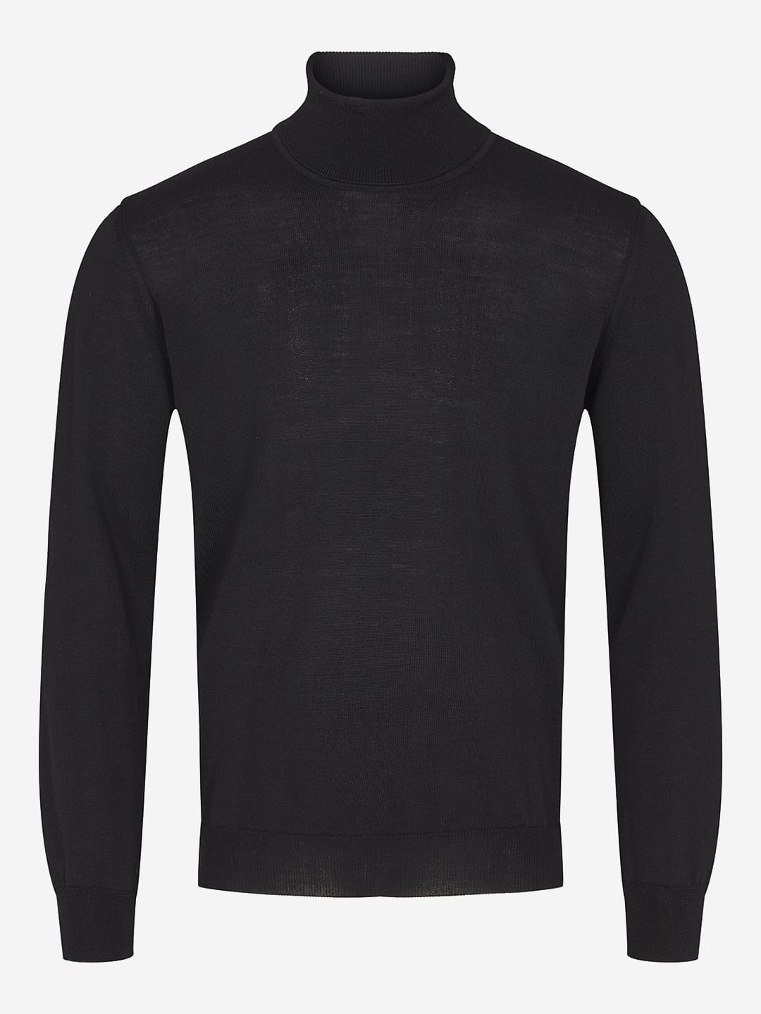 BLACK MERINO TURTLENECK