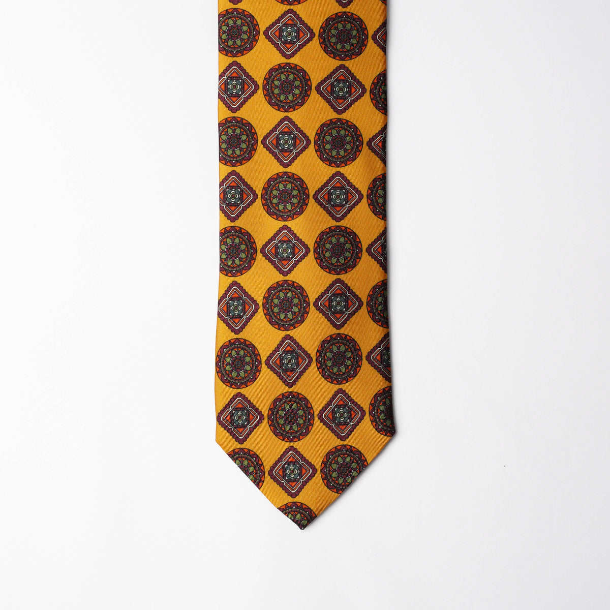 Printed Silk - Mustard Yellow