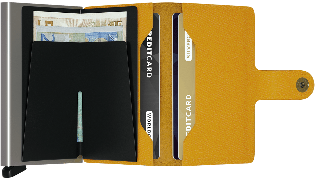 Secrid Wallet Crisple - Amber On Silver