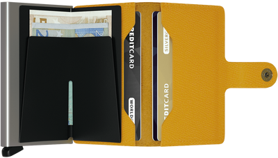 Secrid Wallet Crisple - Amber On Silver