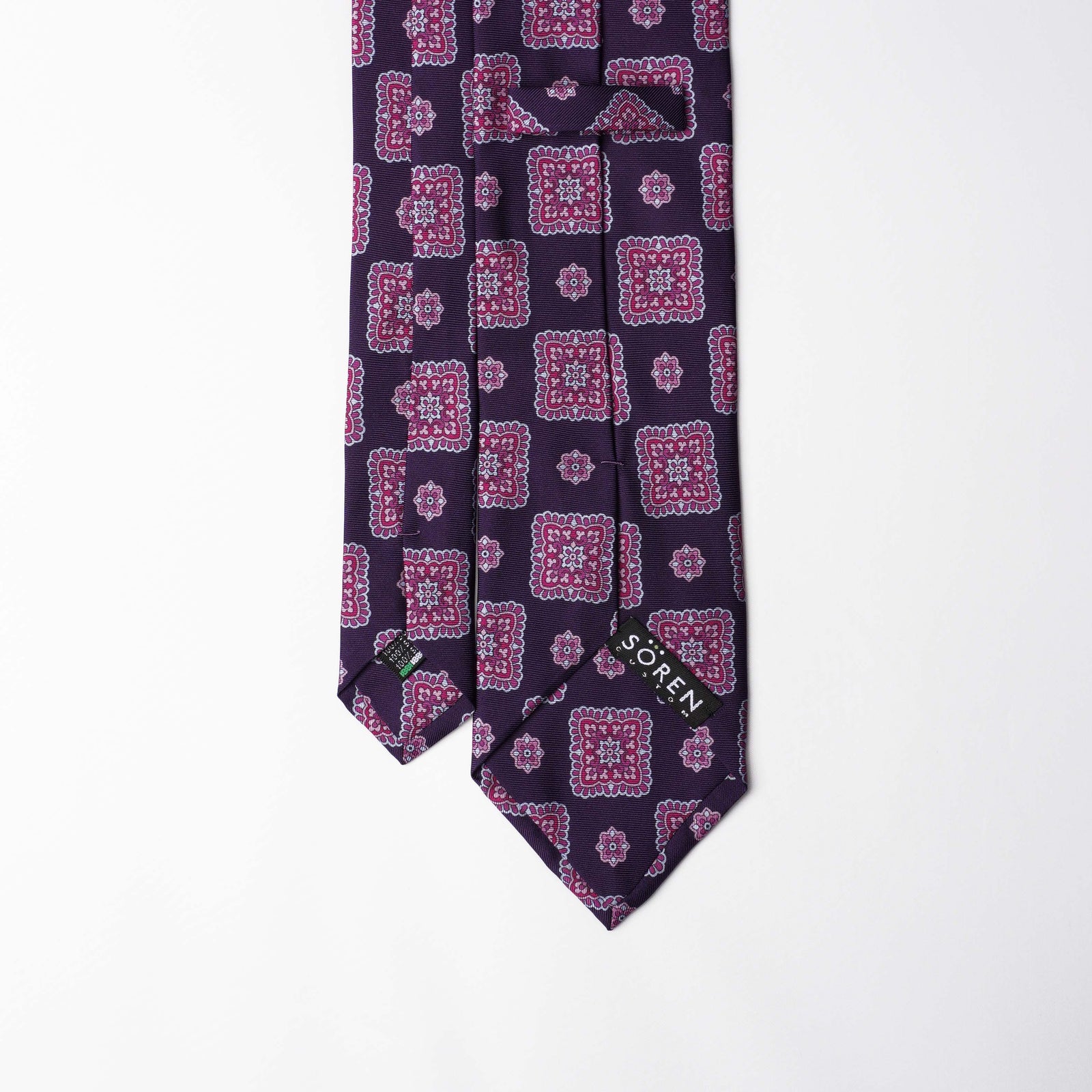 Printed Silk - Eggplant Purple