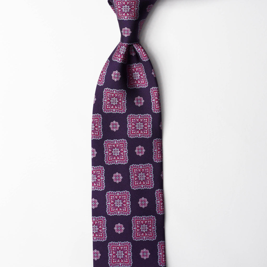 Printed Silk - Eggplant Purple
