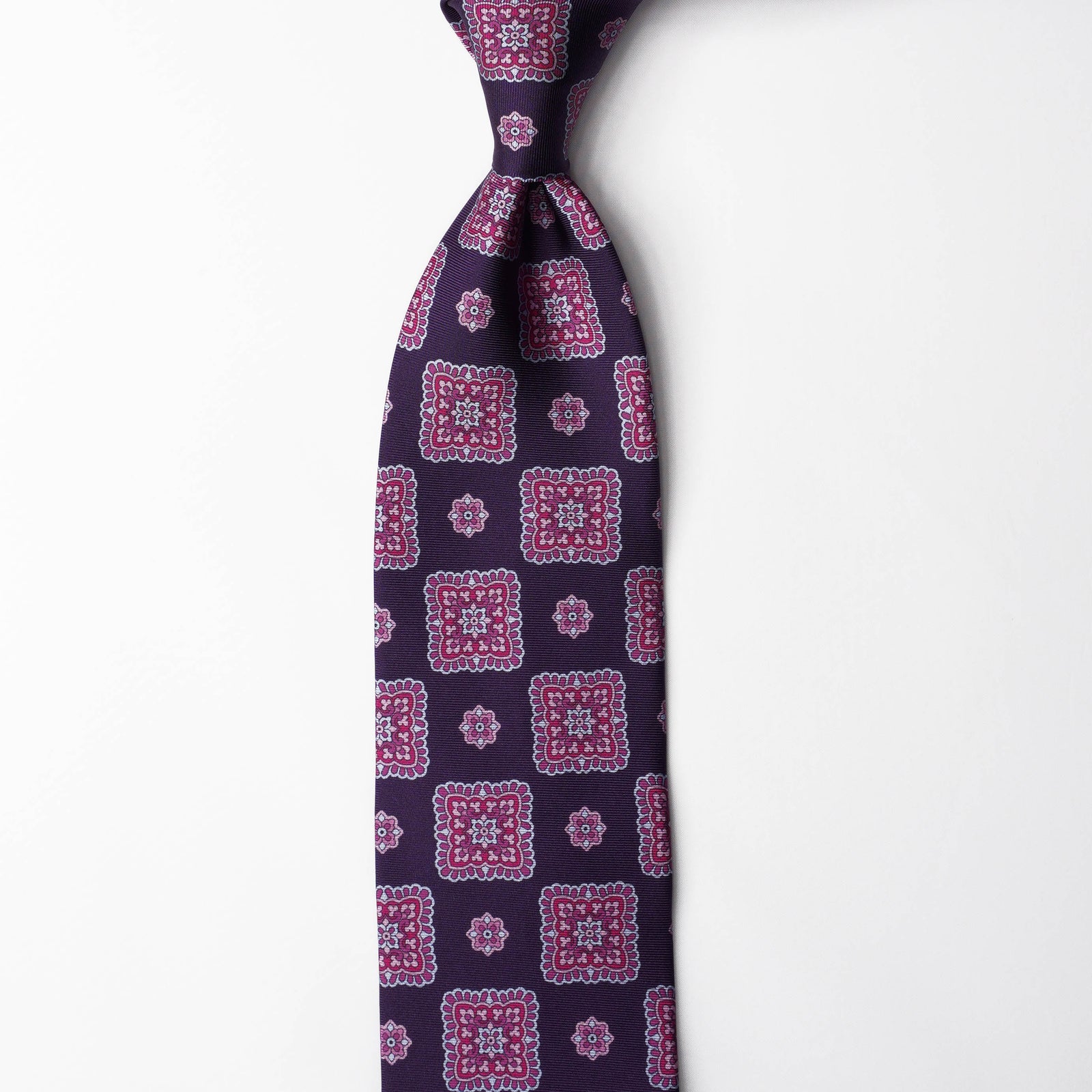 Printed Silk - Eggplant Purple