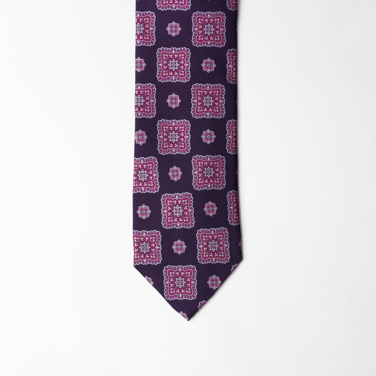 Printed Silk - Eggplant Purple