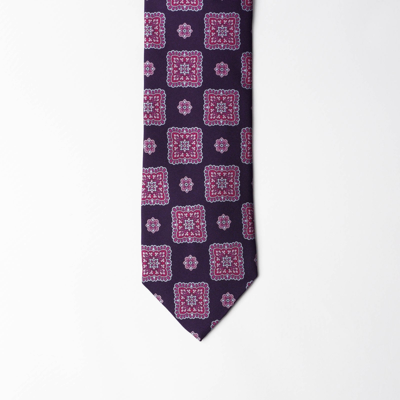 Printed Silk - Eggplant Purple