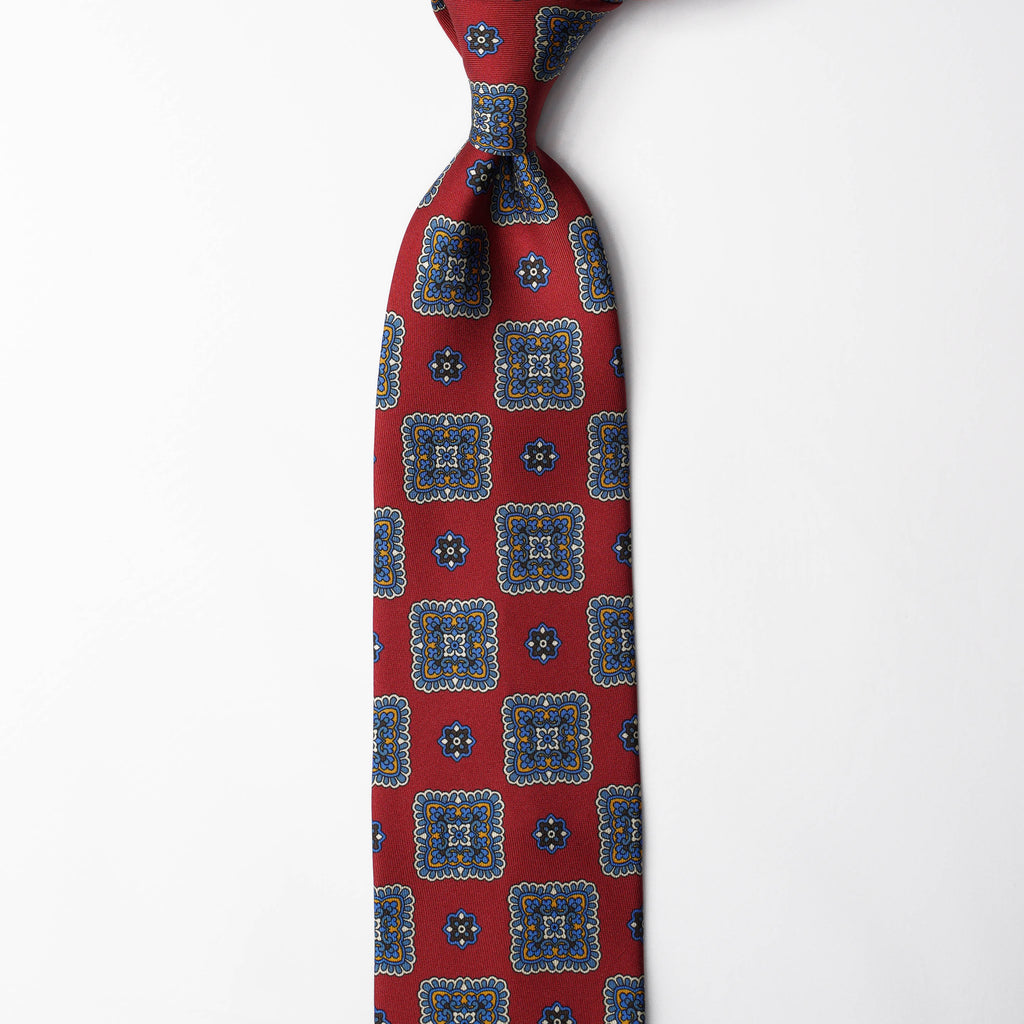 Printed Silk - Red Brick