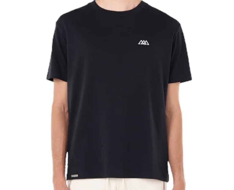 DSPLACE JET BLACK CHAOS LOGO T-SHIRT