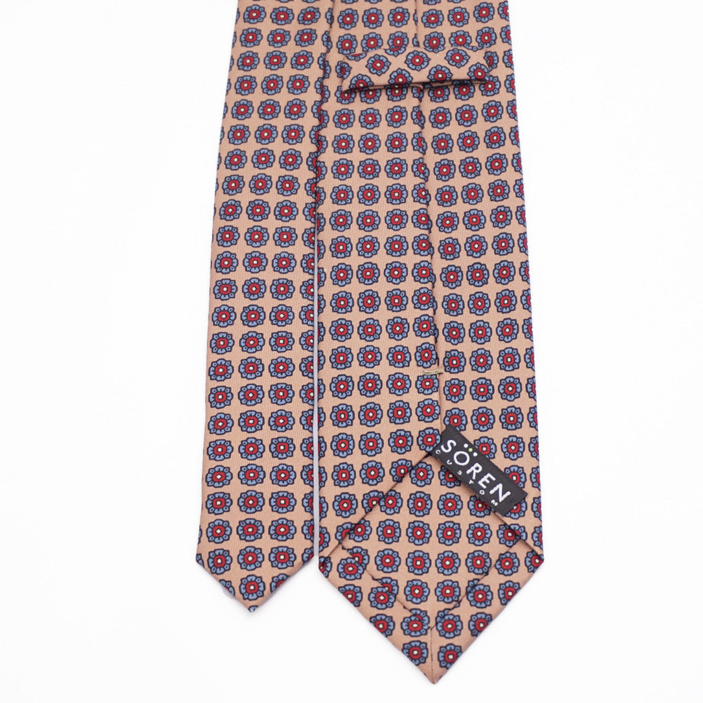Madder Printed Silk - Tan