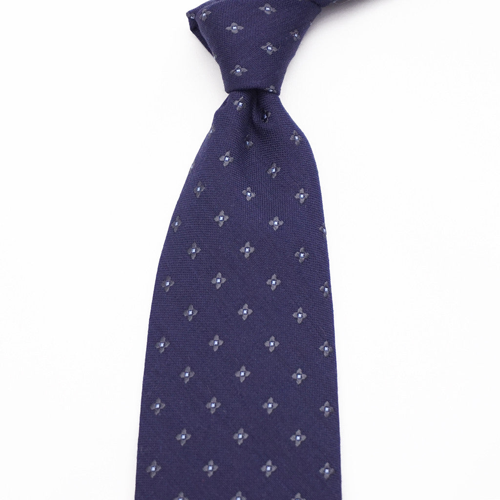 Woven Silk - Navy