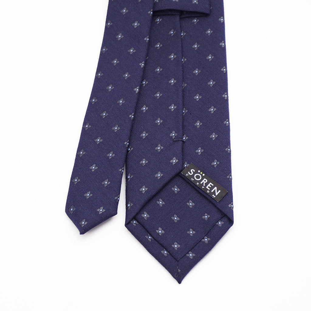 Woven Silk - Navy