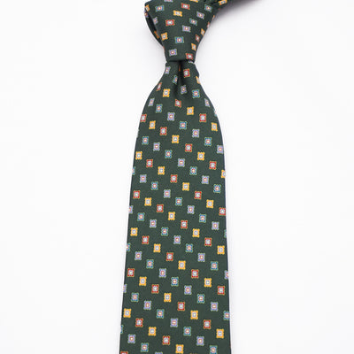 Printed Silk - Forest Green
