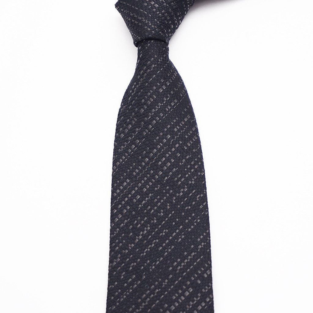Woven Silk Stripe - Black