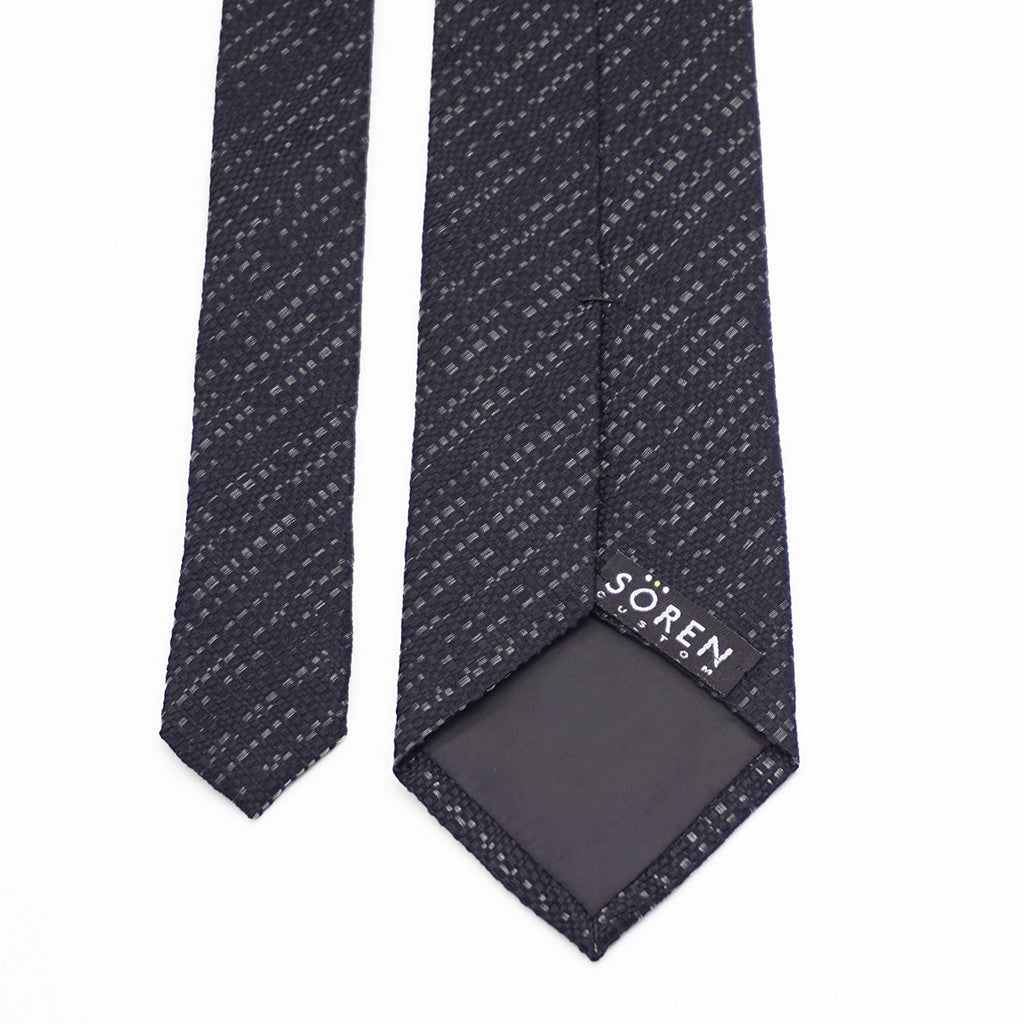 Woven Silk Stripe - Black