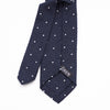 Luxury Shantung Silk Polka Dots - Navy