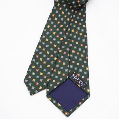 Printed Silk - Forest Green