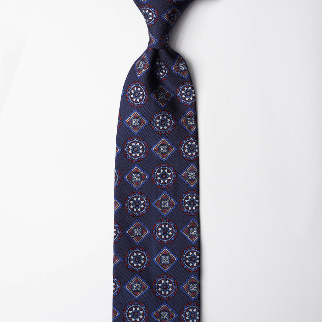 Printed Silk - Navy Base