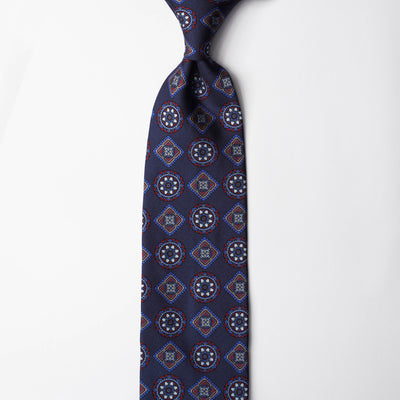Printed Silk - Navy Base